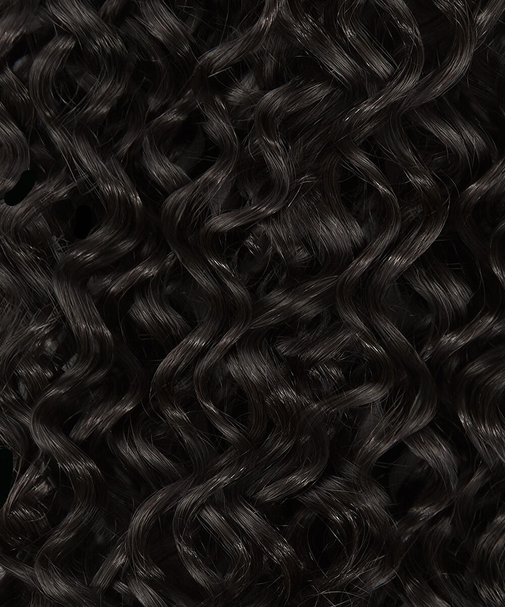 Hair Weft Bouncy Curls 1.2 Black Brown 40 cm