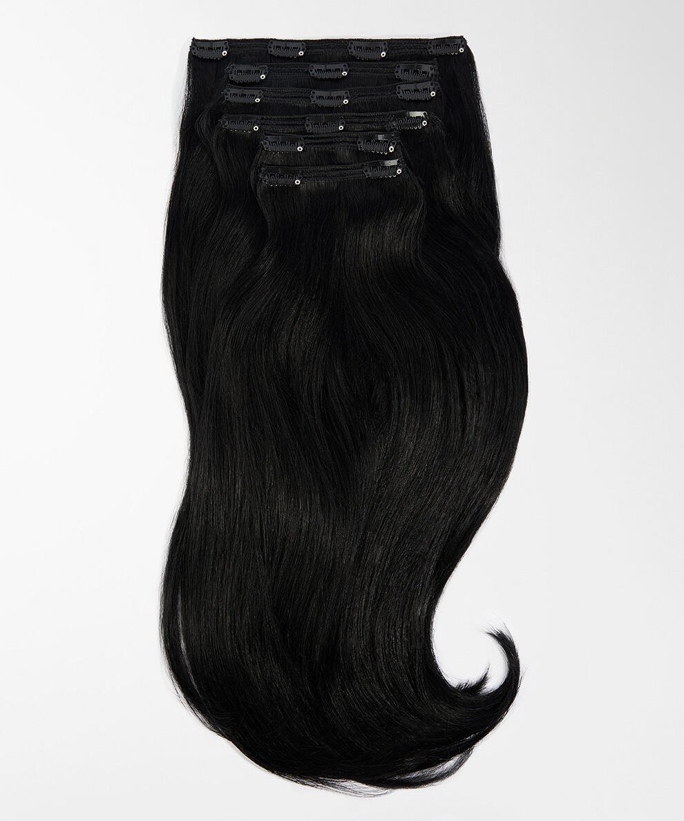 Classic Clip-ins  Straight / Max Volume / 6 pieces 1.0 Black 50 cm