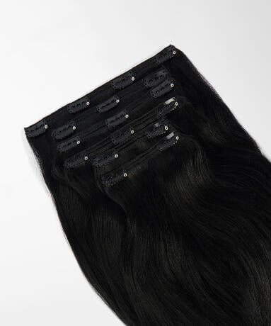 Classic Clip-ins Straight / Max Volume / 6 pieces 1.0 Black 50 cm