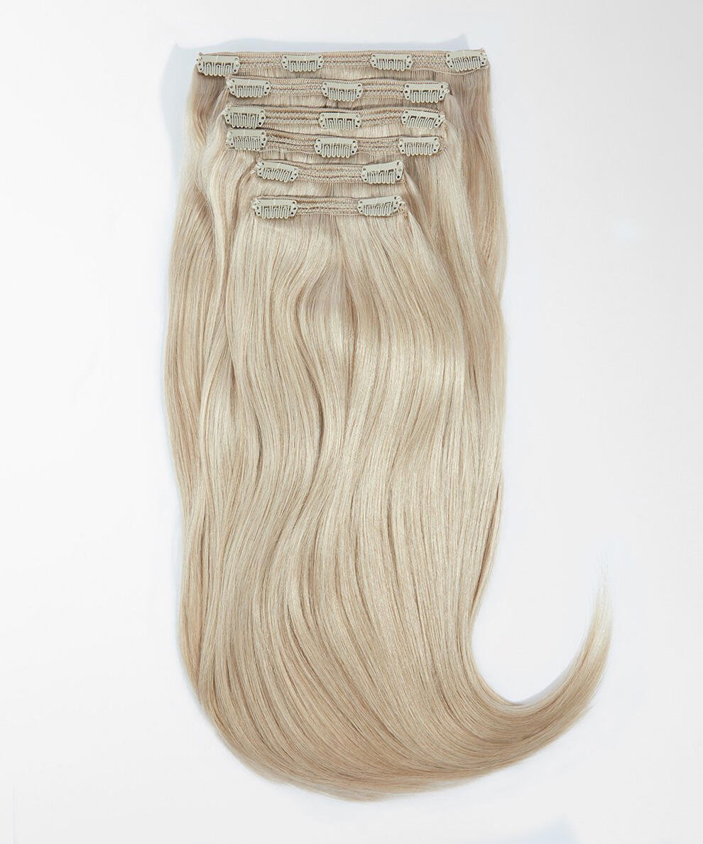 Classic Clip-ins Straight / Max Volume / 6 pieces 10.7 Light Grey 50 cm