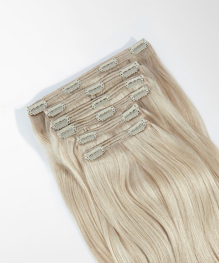 Classic Clip-ins Straight / Max Volume / 6 pieces 10.7 Light Grey 50 cm