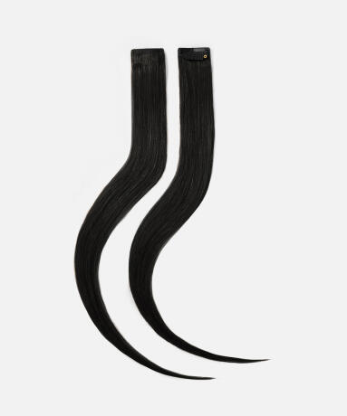 Single Invisible Clip-ins Straight / 2 pieces 1.0 Black 40 cm