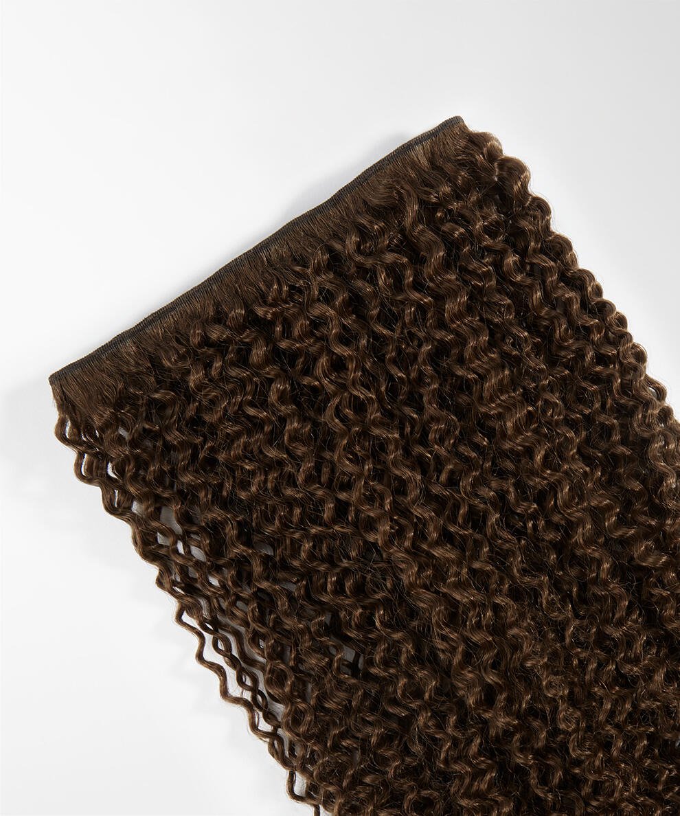 Weft Extensions Spiral Curls / Double Layer / Medium Volume 2.0 Dark Brown 60 cm