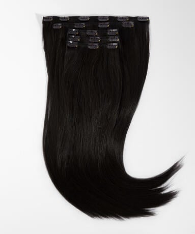 Vegan Clip-ins Straight / Medium Volume / 5 pieces