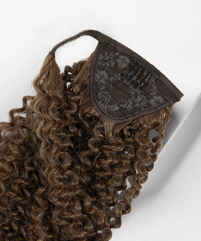 Vegan Ponytail Spiral Curls / Clip-in / Medium Volume 5.0 Brown 70 cm