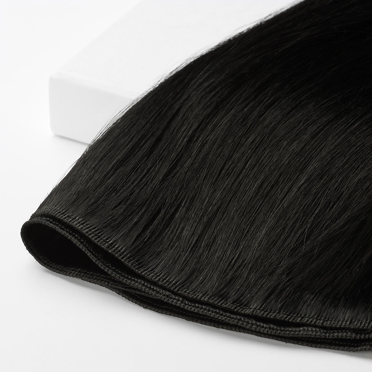 Premium Weft Extensions - Single Layer 1.0 Black 40 cm