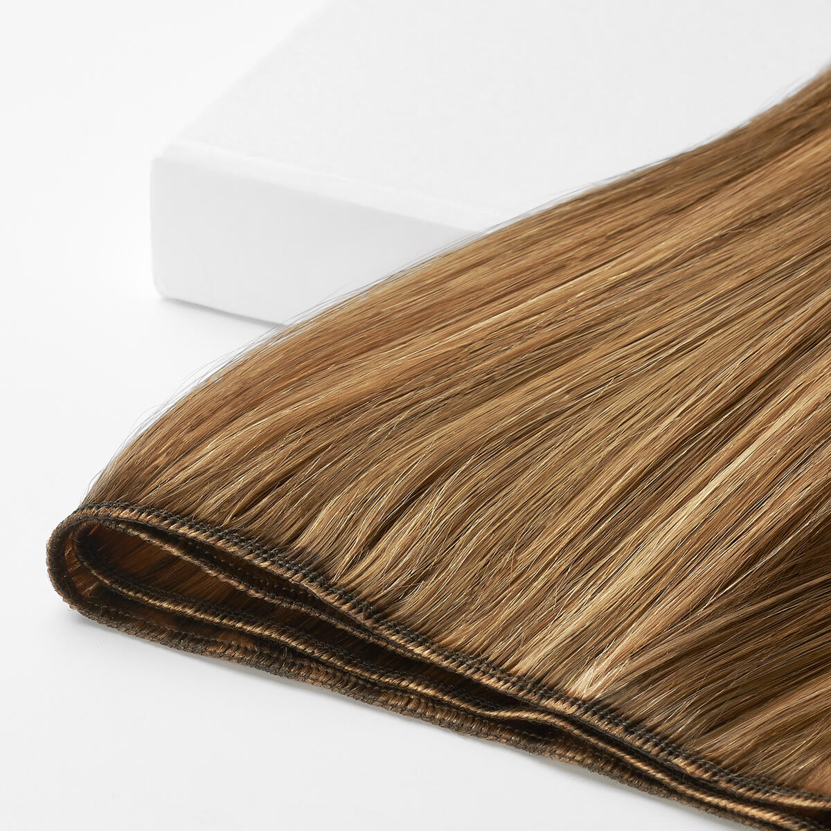 Premium Weft Extensions Straight / Single Layer / Light Volume M5.0/7.4 Golden Brown Mix 40 cm