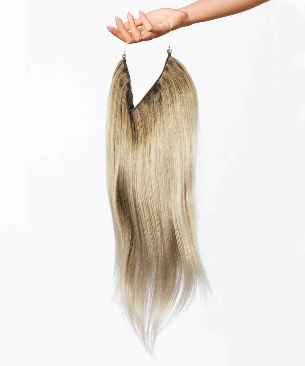 Halo Hairband Straight / Medium Volume B2.6/10.7 Dark Ashy Blonde Balayage 50 cm