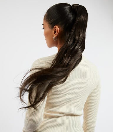 Ponytail Straight / Clip-in / Medium Volume 1.2 Black Brown 50 cm