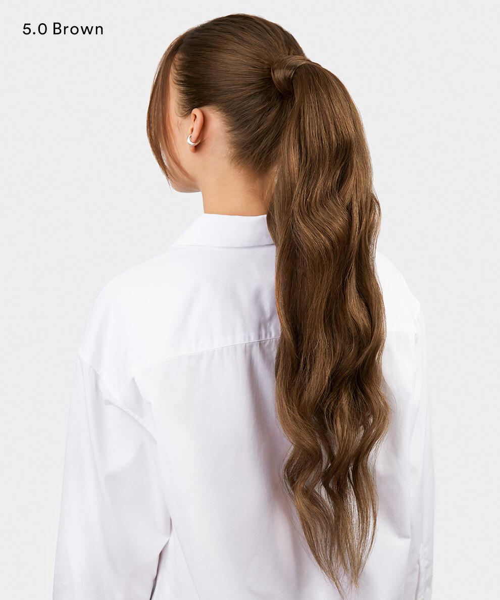 Ponytail Straight / Clip-in / Medium Volume 1.0 Black 60 cm