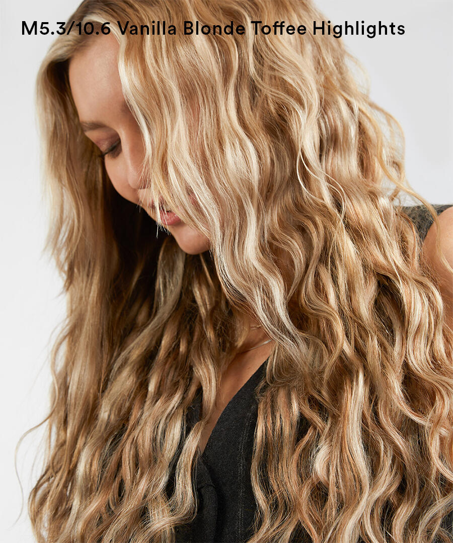 Classic Clip-ins Beach Wave / Medium Volume / 7 pieces M5.2/8.6 Caramel Bronde Highlights 60 cm