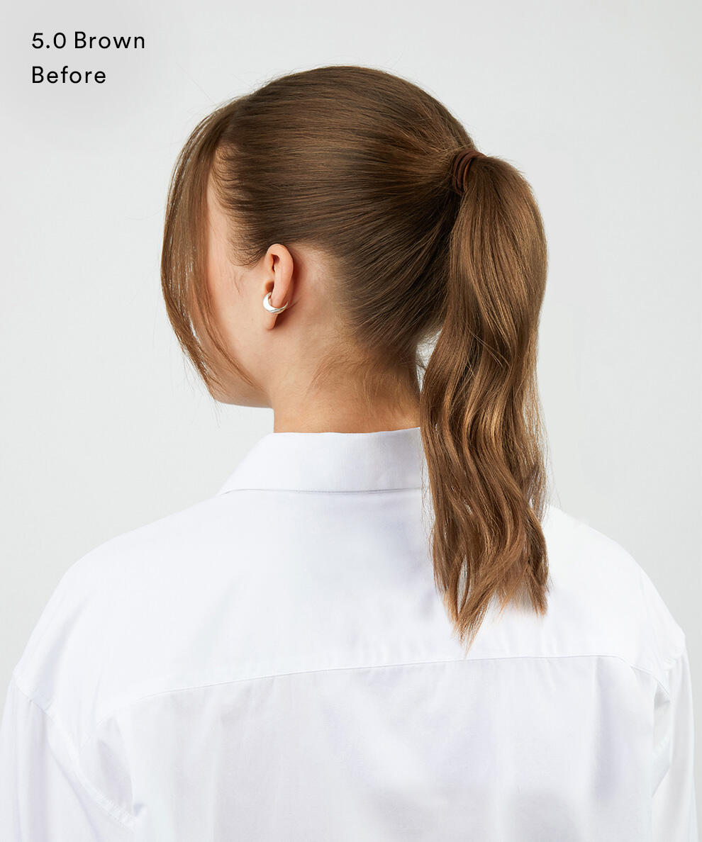 Ponytail Straight / Clip-in / Light Volume B5.1/7.3 Brown Ash Blonde Balayage 40 cm