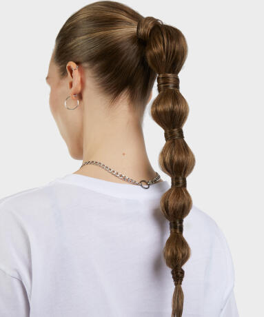 Hair-covered Hair Tie 1.2 Black Brown