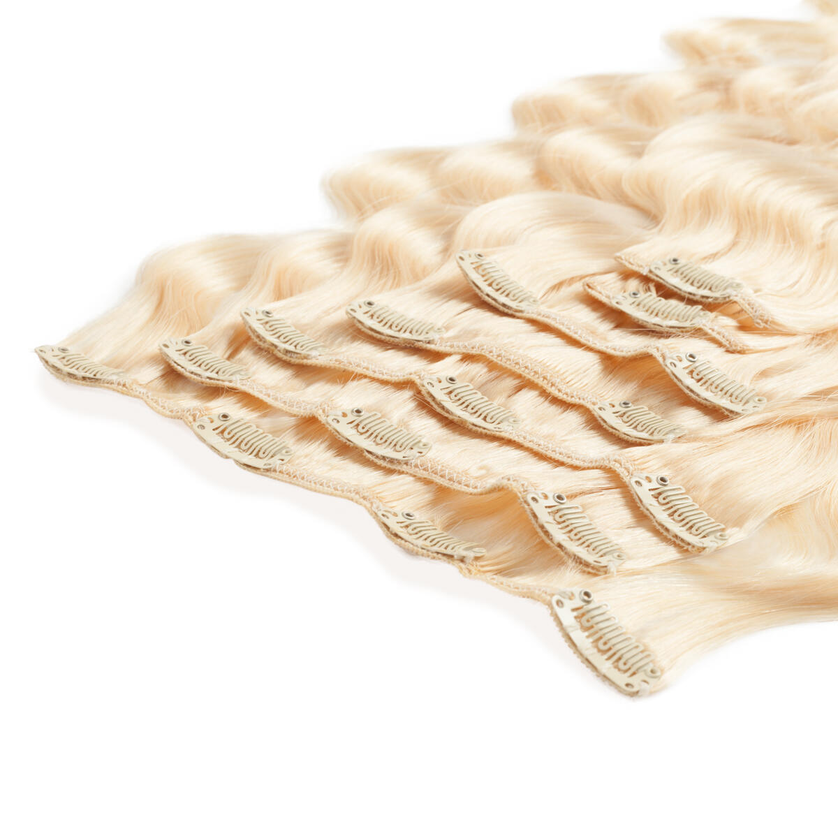 Clip-on set Beach Wave 7 pieces 10.8 Light Blonde 60 cm