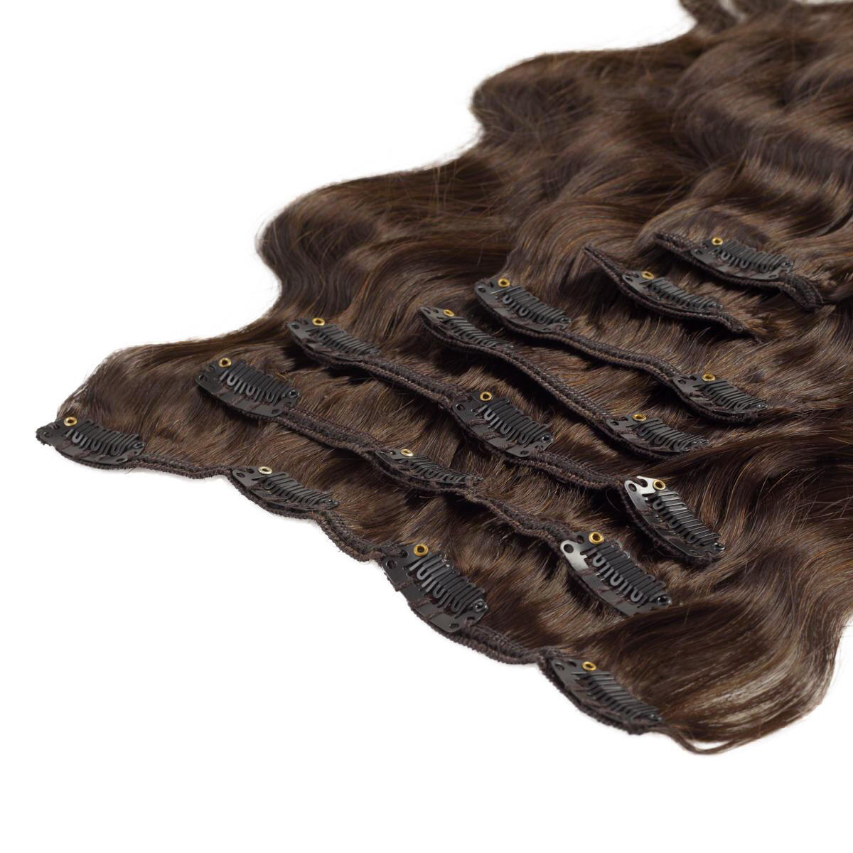 Classic Clip-ins Beach Wave / Medium Volume / 7 pieces 2.3 Chocolate Brown 60 cm