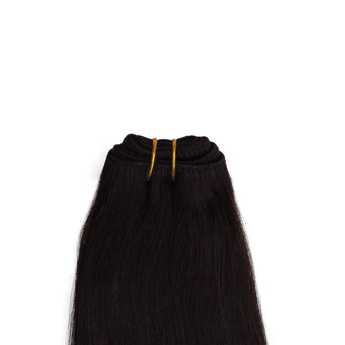 Premium Weft Extensions Straight / Double Layer / Medium Volume 1.2 Black Brown 50 cm