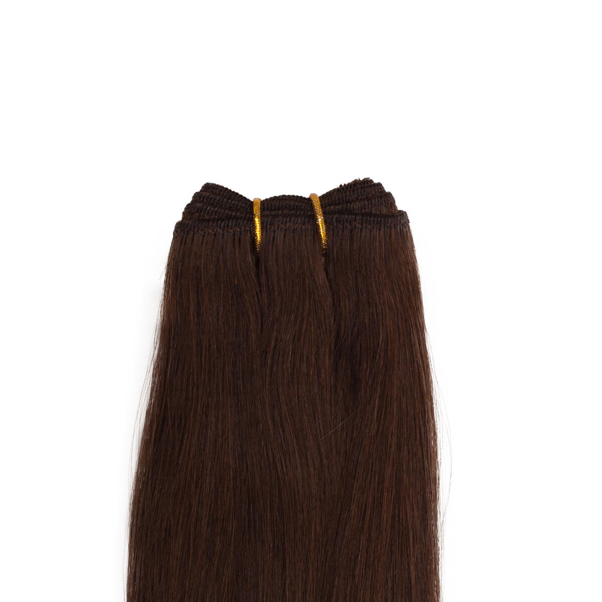 Premium Weft Extensions Straight / Double Layer / Medium Volume 2.0 Dark Brown 50 cm