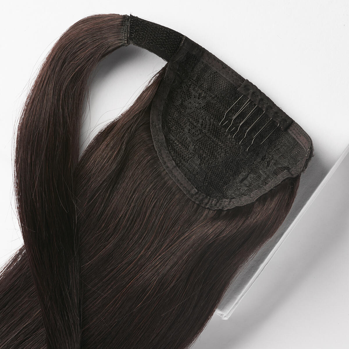 Ponytail Straight / Clip-in / Medium Volume 1.2 Black Brown 40 cm