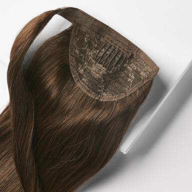 Clip-in Ponytail Made of real hair 2.3 Chocolate Brown 50 cm