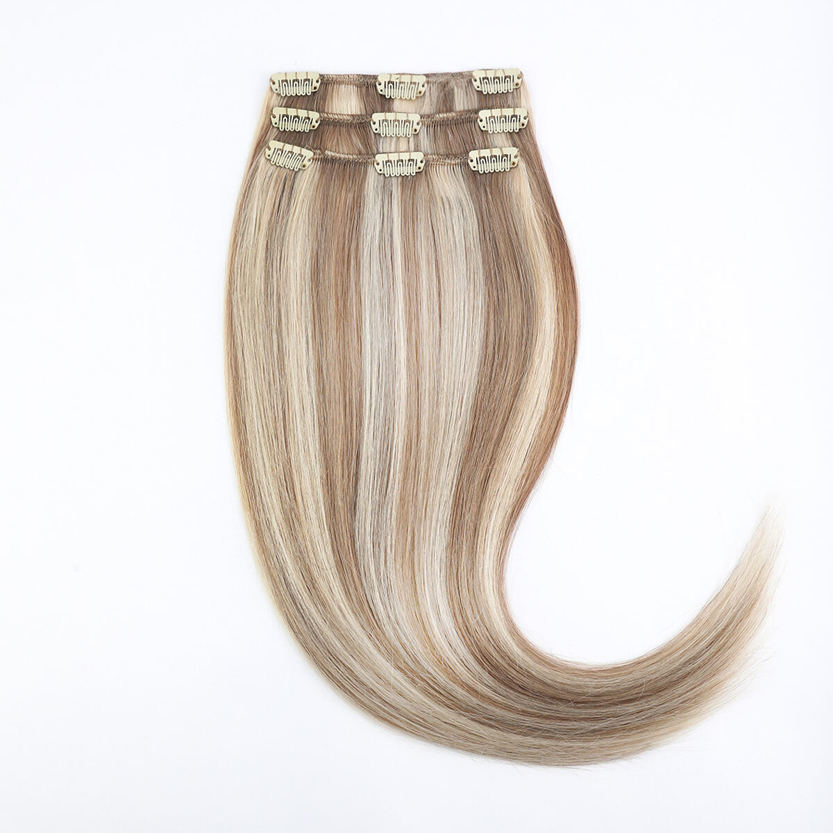 Clip-on set 3 pieces M7.3/10.8 Cendre Ash Blonde Mix 50 cm