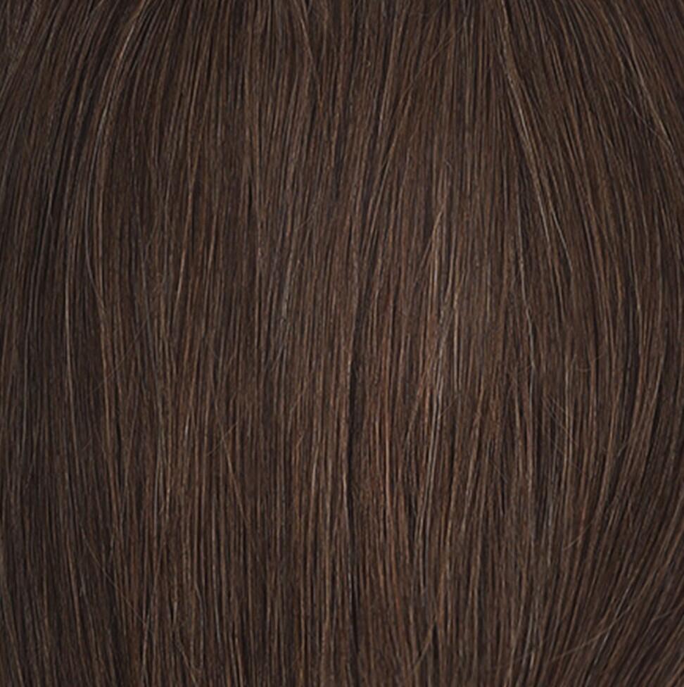 Single Invisible Clip-ins Straight / 2 pieces 2.0 Dark Brown 40 cm