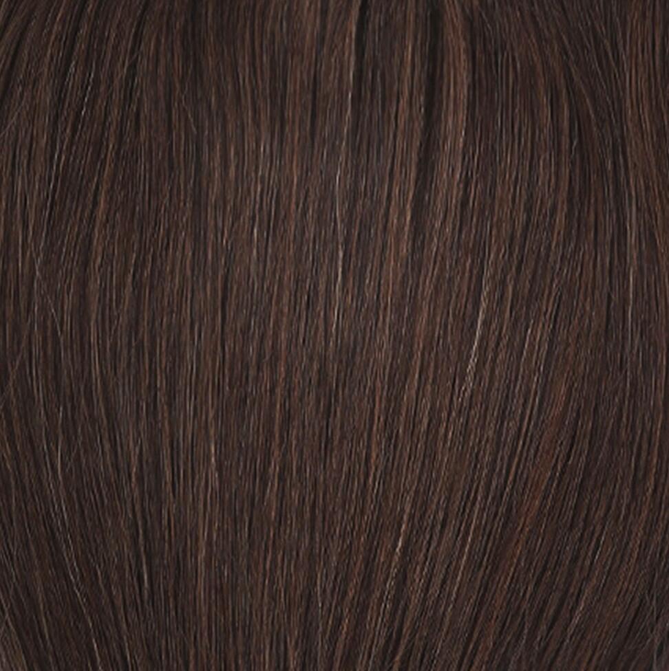 Vegan Clip-ins Straight / Medium Volume / 5 pieces 2.3 Chocolate Brown 50 cm