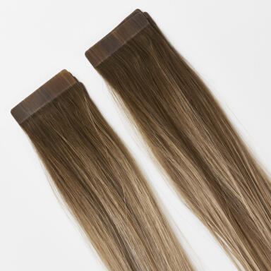 Premium Tape Extensions Classic 4 B5.1/7.3 Brown Ash Blonde Balayage 50 cm