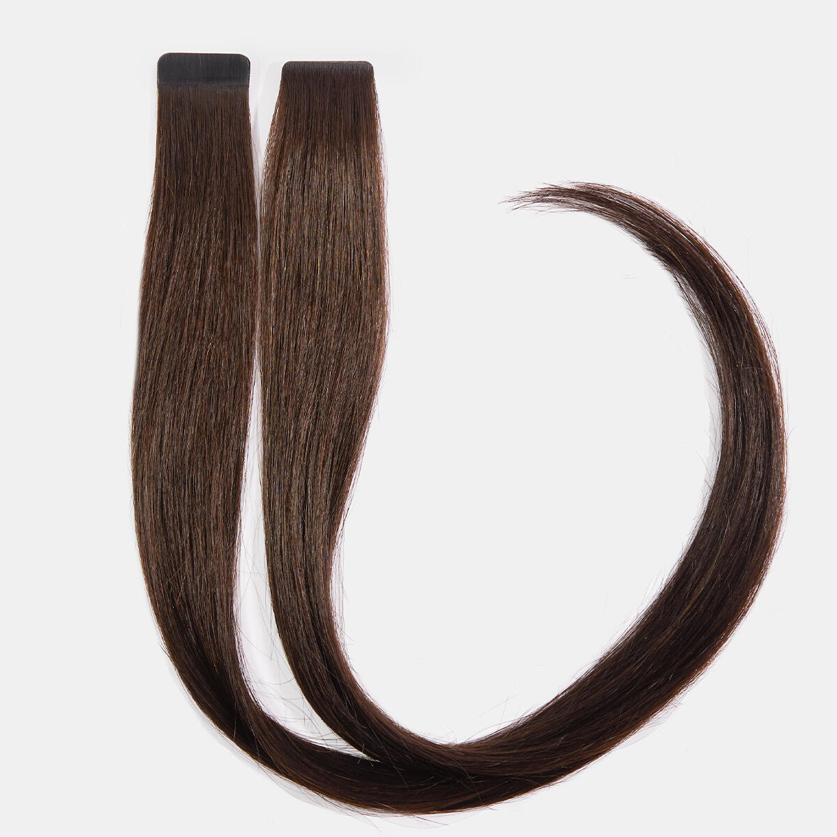 Premium Tape Extensions Straight / Mixed Tapes 3 cm / 8 pieces 2.0 Dark Brown 30 cm