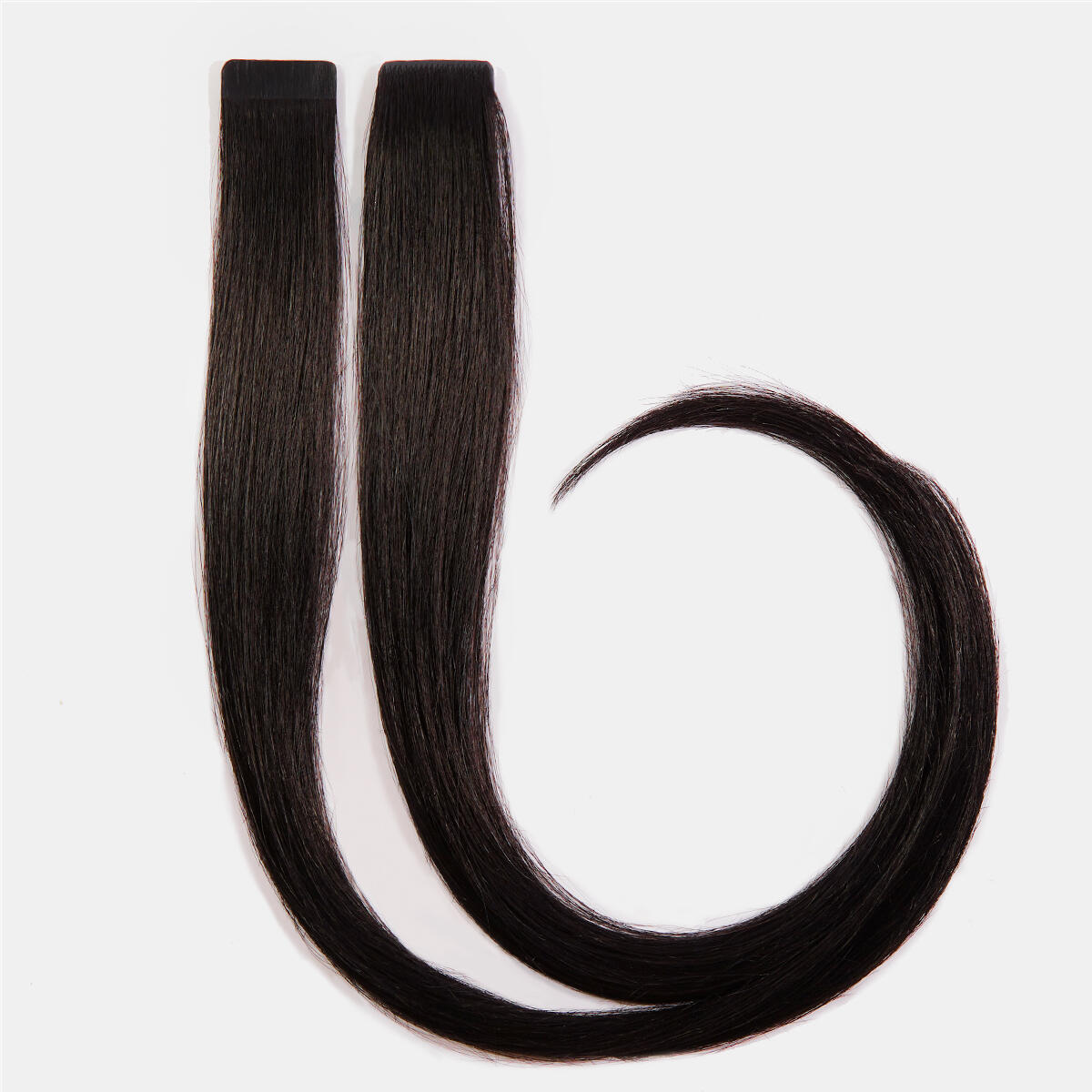 Premium Tape Extensions Straight / Mixed Tapes 3 cm / 8 pieces 1.2 Black Brown 50 cm