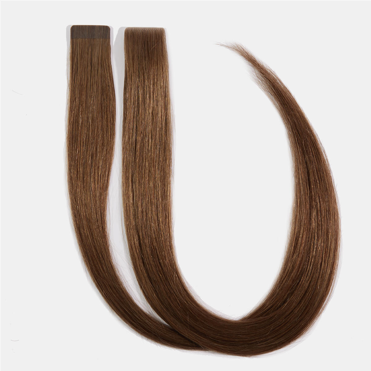 Premium Tape Extensions Straight / Mixed Tapes 3 cm / 8 pieces 5.0 Brown 50 cm