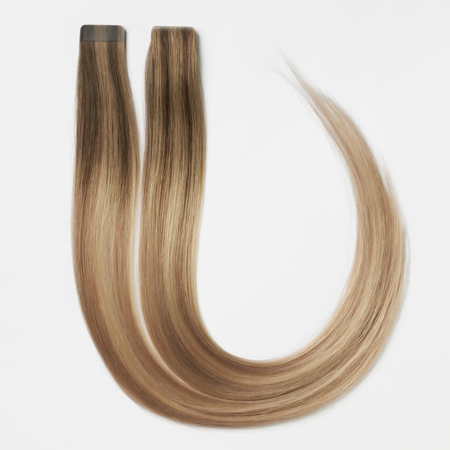 Premium Tape Extensions Straight / Mixed Tapes 3 cm / 8 pieces B2.6/10.7 Dark Ashy Blonde Balayage 50 cm