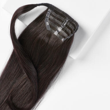 Sleek Clip-in Ponytail Made of real hair 2.3 Chocolate Brown 50 cm