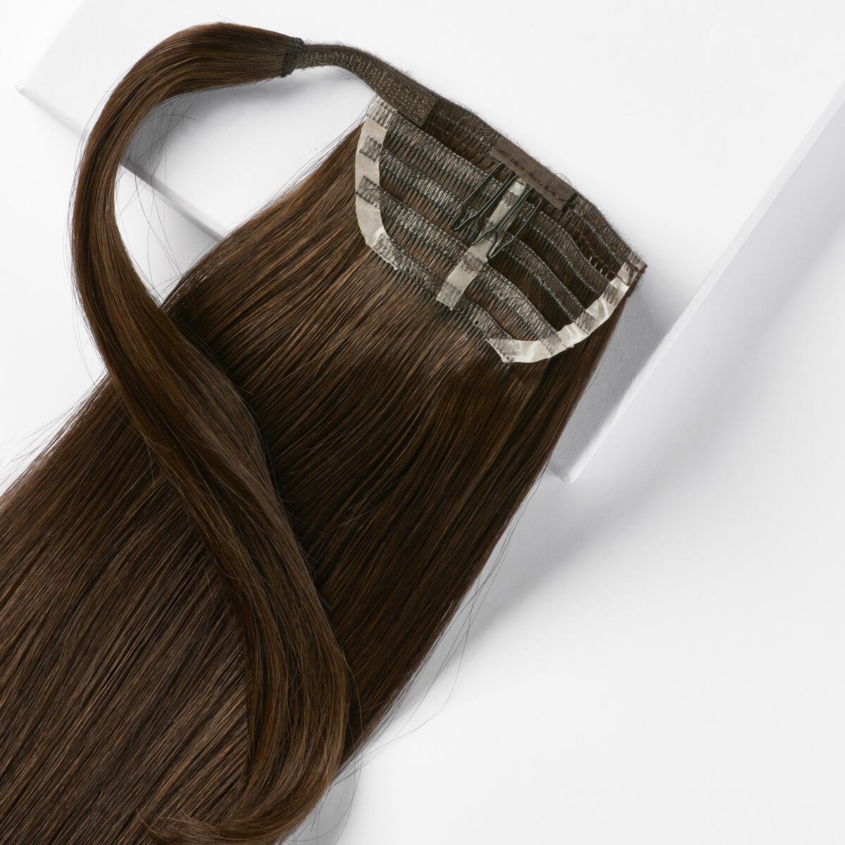 Ponytail Straight / Clip-in / Light Volume 2.0 Dark Brown 50 cm