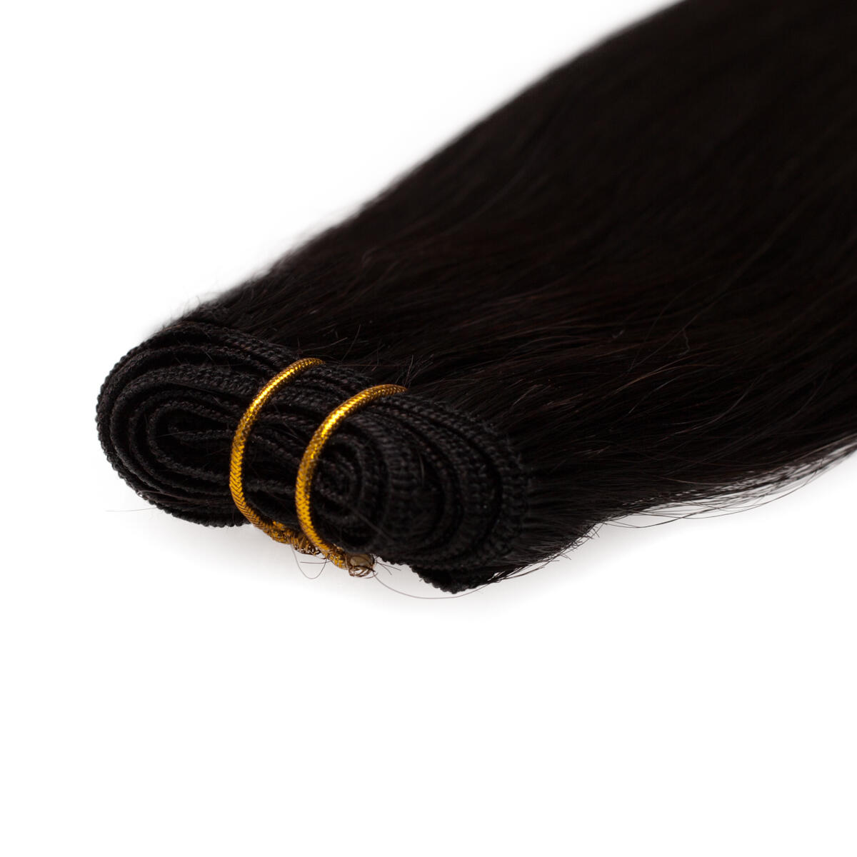 Premium Weft Extensions Straight / Double Layer / Medium Volume 1.2 Black Brown 50 cm